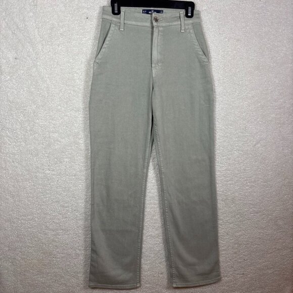 Hollister Womens Ultra High-Rise Dad Jean 3R/2R W26R Beige Denim - Picture 1 of 15